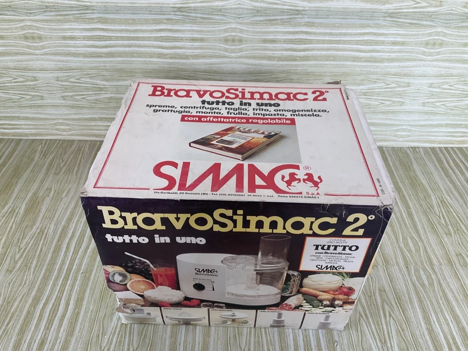 VINTAGE BRAVO SIMAC 2   Robot da cucina Bravosimac  RARO NUOVO IN BOX # 12 - Immagine 2 di 4