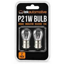 Tek Automotive P21W Bulb BA15S 12V 21W 382 Car - 2 Pack Clear