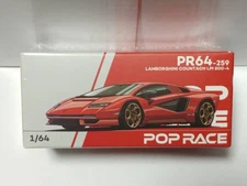 Pop Race 1/64 Lamborghini Countach LPI800 Rosso PR640259