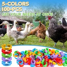 100Pcs Chicken Leg Bands, 14-22Mm Adjustable Poultry Tags, Durable Multi-Colored