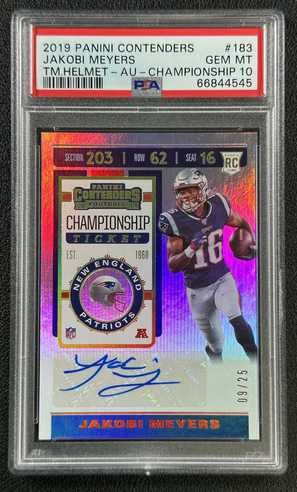Jakobi Meyers Panini Contenders #183 Autograph-Championship