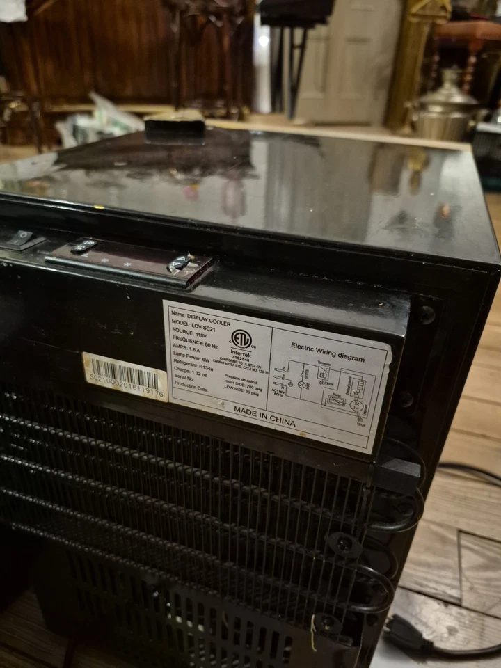 Refrigerador de Exhibición Mini Nevera LOV-SC21 - 21L Encimera Vidrio Puerta Bebidas Ref Foto 2 de 4