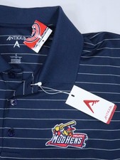 NWT Antigua VTG Y2K Toledo MUD HENS MLB Baseball large polo shirt performance