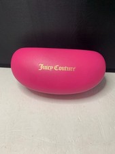 Juicy Couture Eyewear Faux Leather Hard Case Hot Pink Black w/Gold Writing