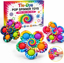 Pop Fidget Spinner Toys 3 Pcs,Sensory Toys Party Favors Gifts for Kids Boys