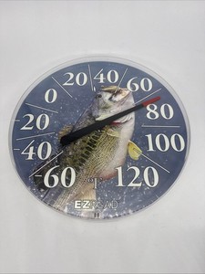 Vintage 12” Fish Thermometer Bass Jumbo Dial EZ READ