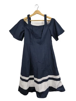 TOMMY HILFIGER Robe trapèze Dames Robe T EU 38 bleu style décontracté - Photo 1/4