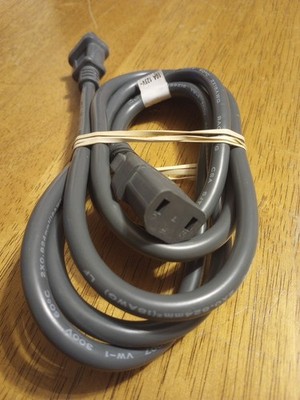 Used Grey 2 Prong Xbox Power Cable 10amp 120v 6ft For Xbox One, XB 360 ,360 Slim