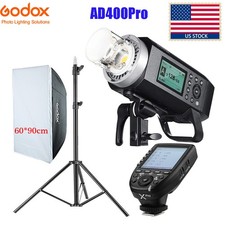 US Godox AD400Pro 2.4G TTL Studio Flash XPro Trigger 60 90cm Softbox Stand Kit