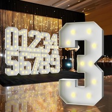 3 FT Marquee Light Up Letter Number 3 Large LED Sign Party Birthday Decor