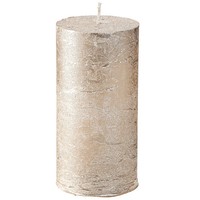 Edle DurchgefäRbte Stumpenkerzen Platin 50X100Mm 4Er Set, Dekokerzen FüR Advent