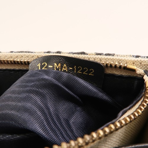 Borsa a tracolla CHRISTIAN DIOR CD GHW catena sella tela jacquard obliqua blu - Foto 7 di 15