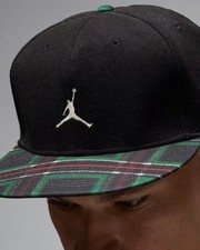 Jordan Nike Jumpman MVP Pro Classic Snapback Plaid Medium Large M L Hat Cap NEW