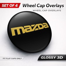 Mazda Wheel Cap Overlays 3d Domed Resin Center Cap Stickers Set Of 4