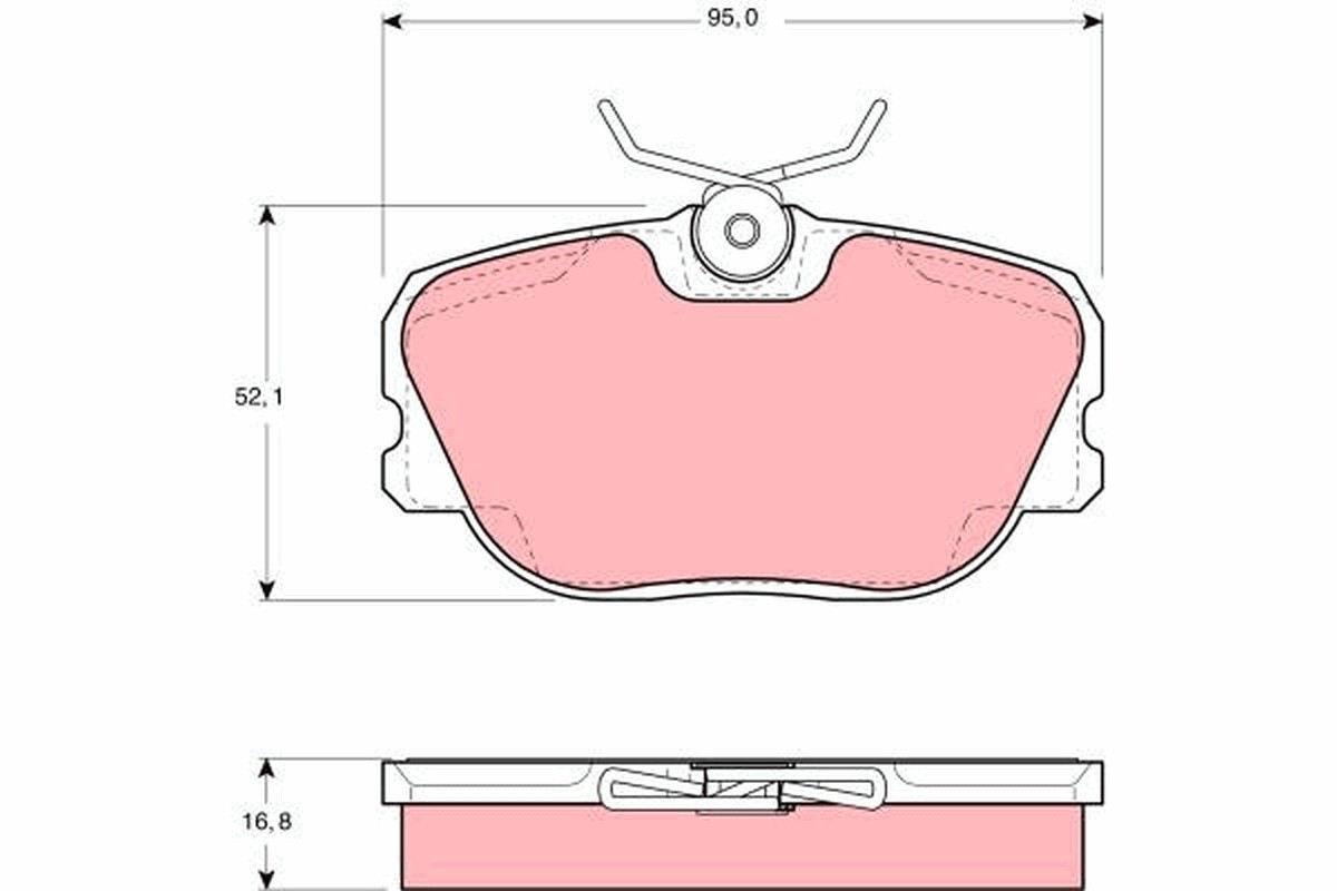 Front TRW-OE GDB460 Brake Pad Set, disc brake for SAAB