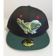 New Era WarBirds Fitted Baseball Cap Hat Black/Green Men’s Size 7 3/4