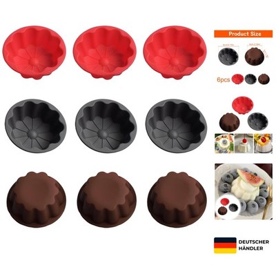 Silikon Backform Set 9 Stück Antihaft Rundkuchenformen für Backen, Gefrier- u...