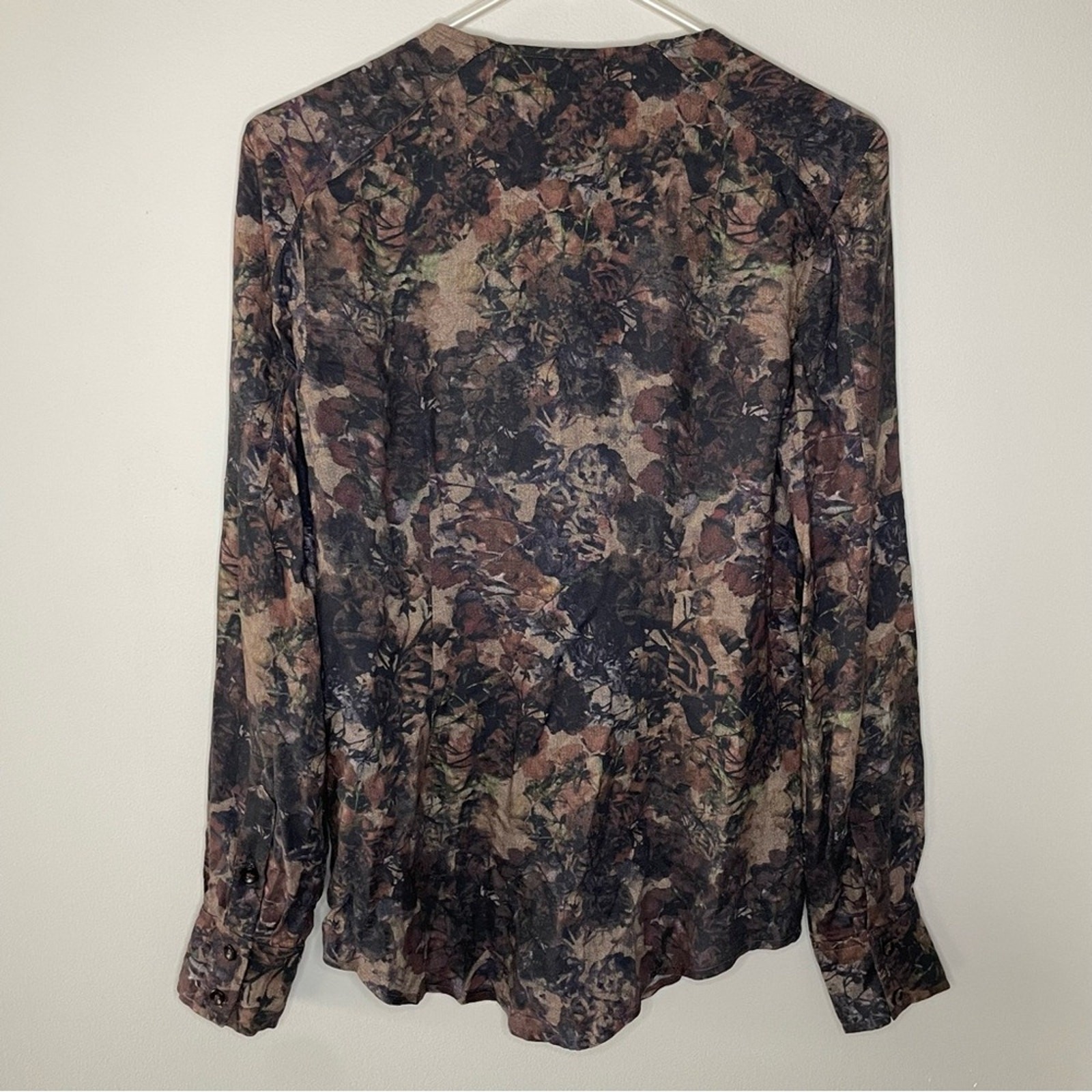 Peruvian Connection Collarless Button Down Shirt … - image 5