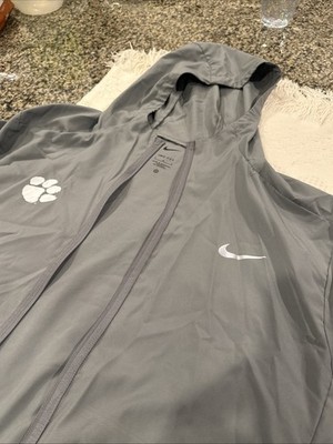Grey Rain/Wind Nike Dri-Fit Size L With Hood And Pockets
