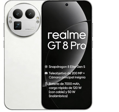 realme GT 8 Pro 5G 16+512GB Snapdragon 8850 200MP 2K 144Hz 7000mAh Weiß Used