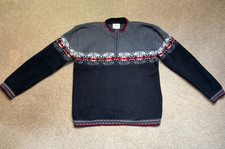 Hanna Andersson 140 10 Boys Kids Black Gray Red Fair Isle Holiday Sweater 89