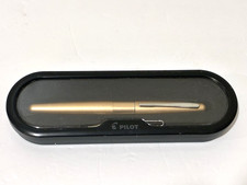 Pilot Fountain Pen with Case Made in Japan Fine Nib Champagne Colored