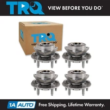 TRQ Wheel Hub Bearings Assembly Set Front & Rear Fits Buick