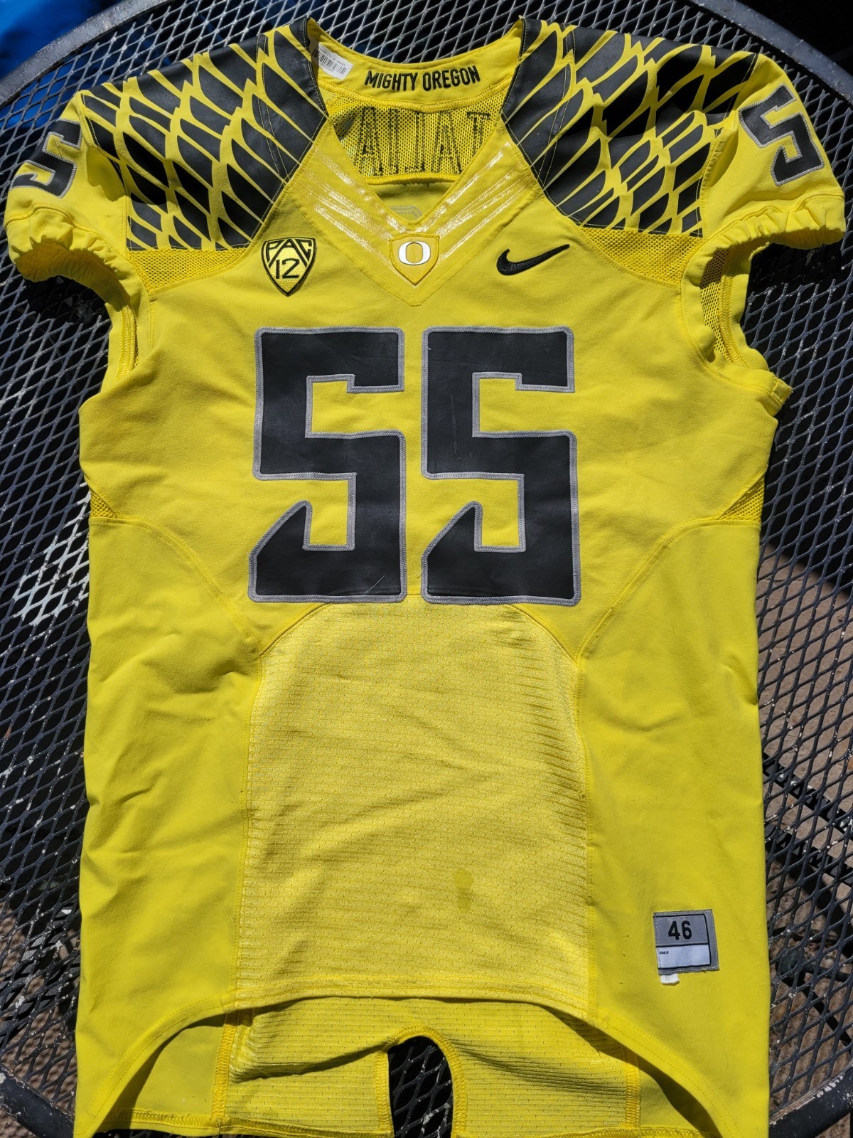 RARE TUI TALIA #55 Nike Oregon Ducks 2014 Football Team Issue Game Jersey 3M MSU