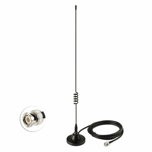 Antenne Télescopique Pivotante BNC Pour Scanners RadioShack, GRE, Whistler - 30 Pouces, Aluminium, Omnidirectionnelle