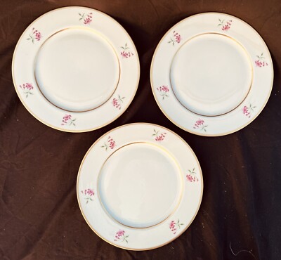 1950s Vintage Flintridge China 'Fuchsia Gold' Set Of 3,