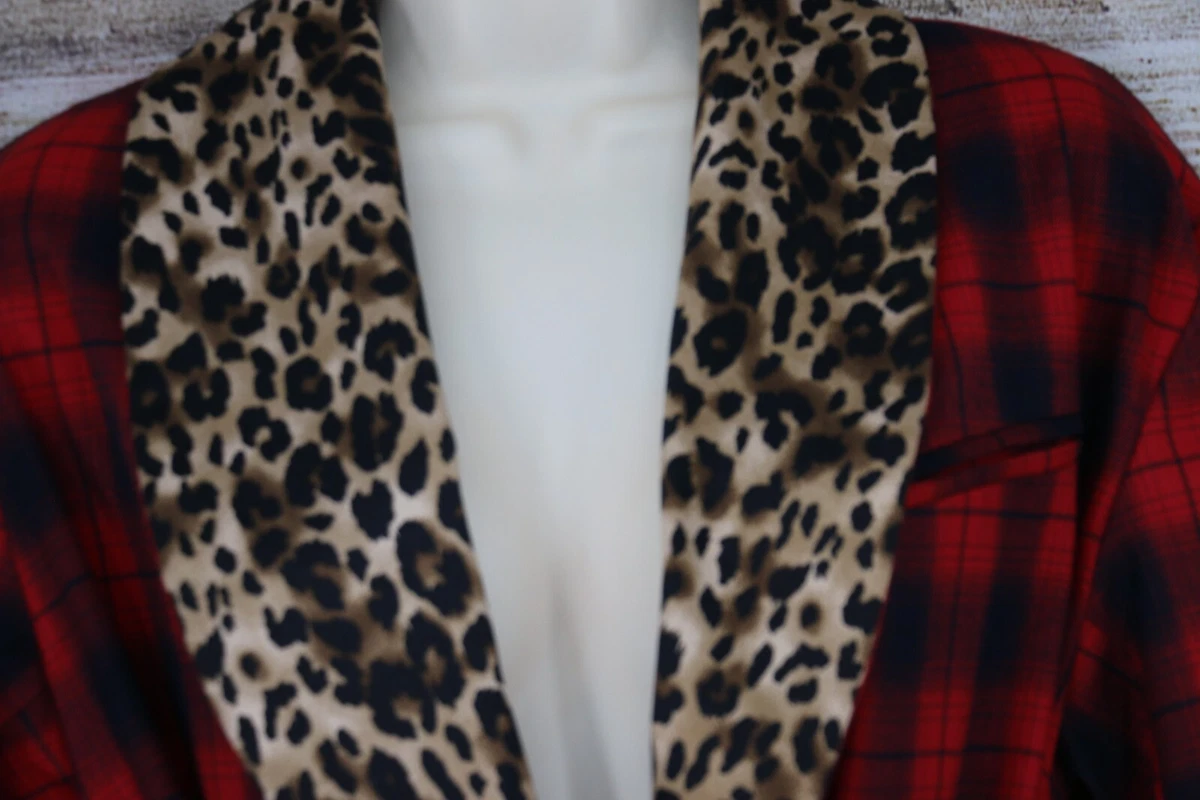 Tartan outlet leopard blazer