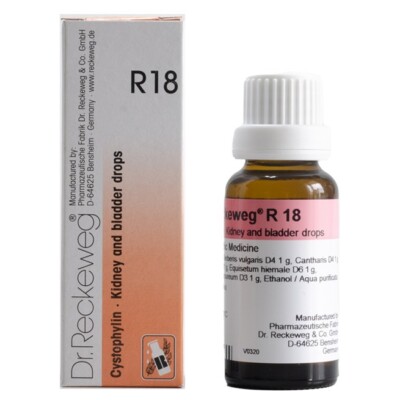 Dr. Reckeweg  R18 Kidney And Bladder Drop  Made in Germany OTC Homeopathic