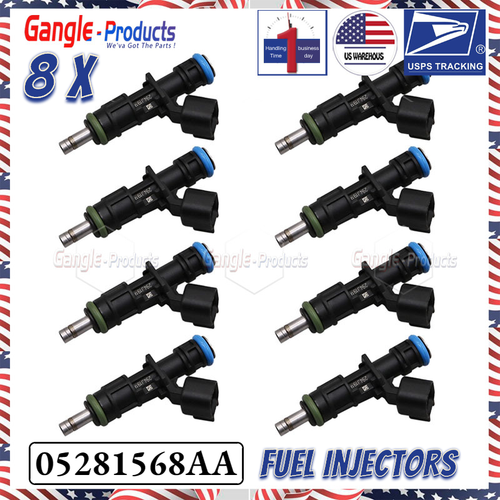 8x Inyectores de combustible para Jeep Grand Cherokee Inyector Combustible Vvt, riel - 05281568AA EE. UU. - Imagen 1 de 6