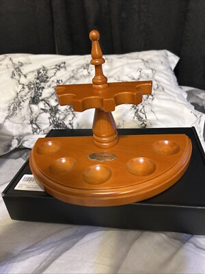 POGGIA PIPE IN PALISSANDRO 5 POSTI SEMI CERCHIO LEGNO WOOD PIPE