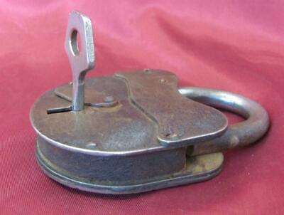 Buy 19C. ANTIQUE LARGE IRON PADLOCK AND KEY FOR DOOR GATE