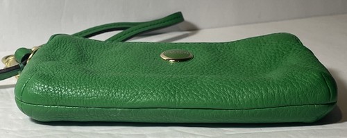 Coach Poppy Wristlet Wallet Green Leather 6 X 4.25” - Picture 4 of 7