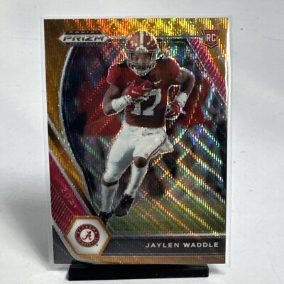 2021 Panini Prizm Draft Orange Wave Prizm Jaylen Waddle #103 Rookie RC /75 NM-MT