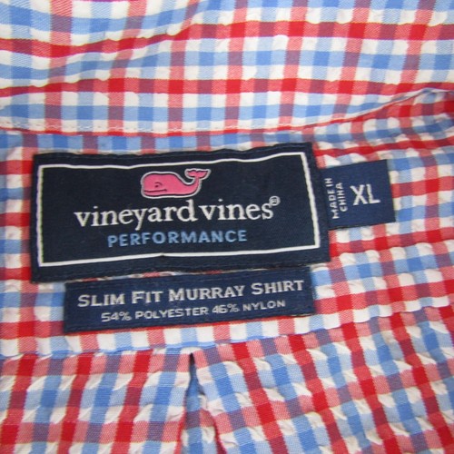 Vineyard Vines Performance Slim Fit Murray Shirt Men's Size XL Seersucker Plaid - Picture 6 of 9