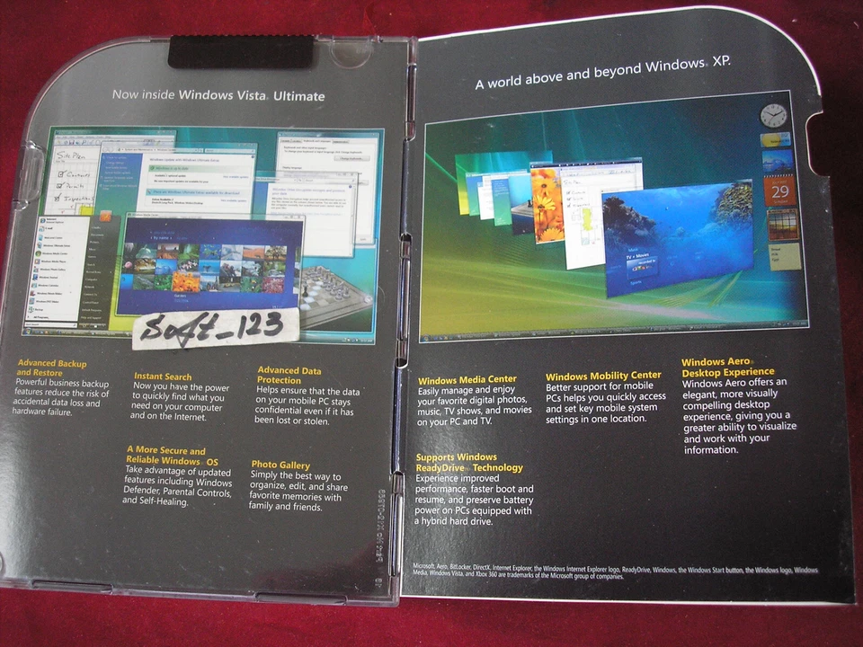 Microsoft Windows Vista Ultimate Full w/SP1 32 Bit & 64 Bit DVD =NEW SEALED BOX= - Image 4 of 4