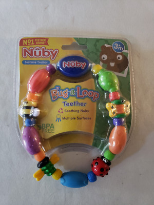 Nuby Bug-a-Loop Soothing Teether Nubs BPA Free 3+months Development