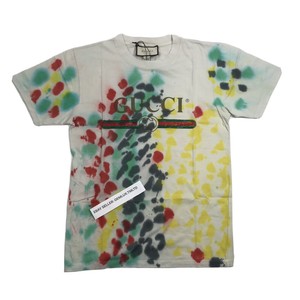 GUCCI LOGO PRINT MULTICOLOUR TYE-DYE T-SHIRT TOP SIZE XXS FITS LIKE S RRP  £295 | eBay
