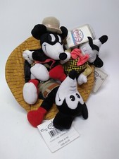 Disney RETIRED Mickey Mouse Classic Comic Bean Bag Set in a Hat New-with-Tags