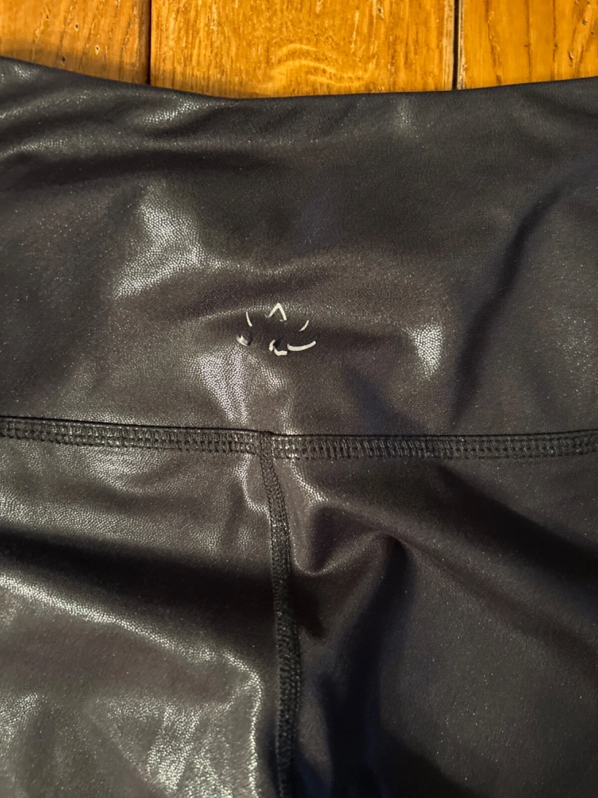 beyond-yoga luxe leatherette high-waisted midi leggings