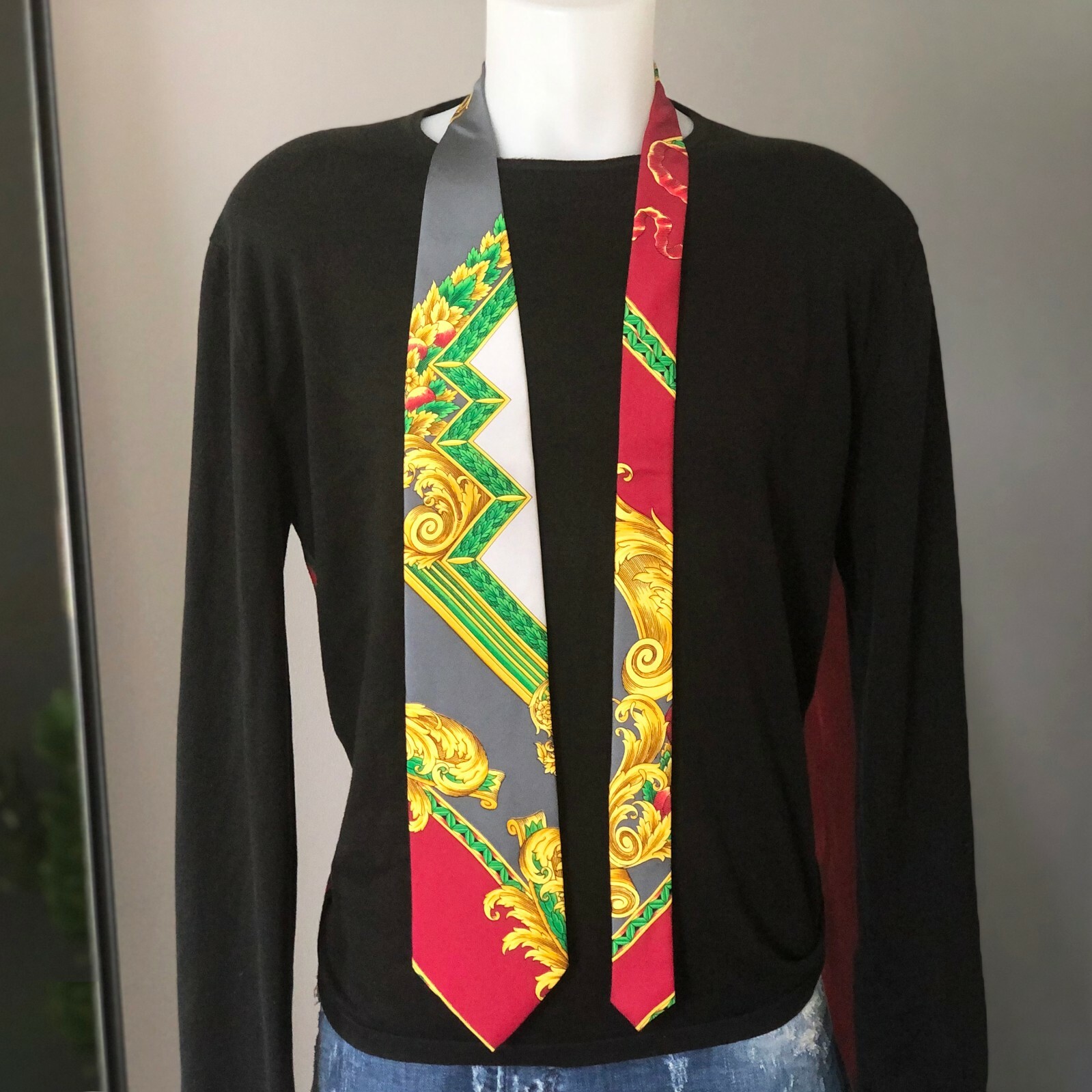 GIANNI VERSACE COUTURE silk tie Le Roi Soleil / Le Ro… - Gem