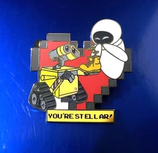 Wall-E & Eve Disney "You're Stellar" Trading Pin 2021 Valentine's Day