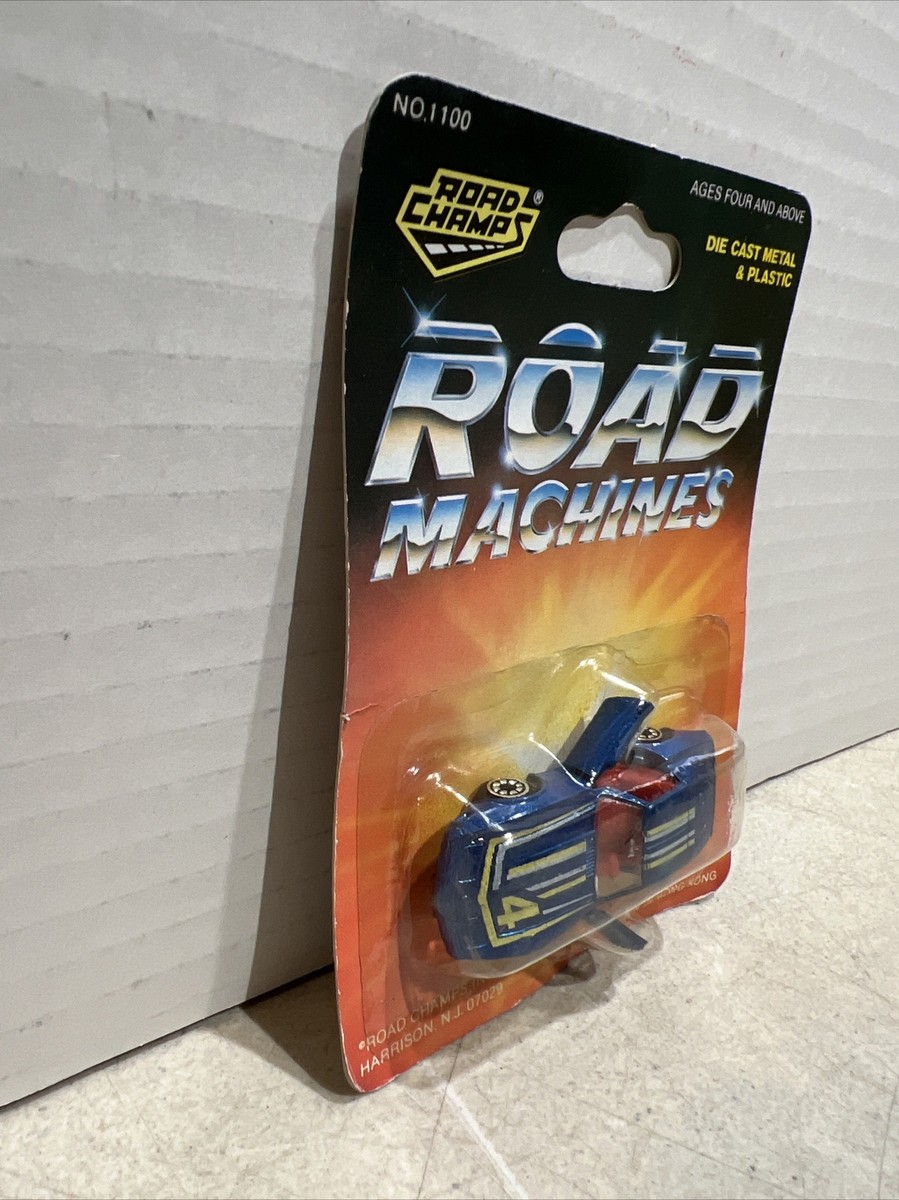 Vintage Road Machines Blue Corvette #4 Die-Cast Metal Road Champs