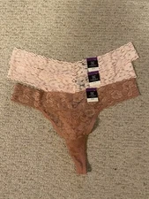 I.N.C. International Concepts  Lace Thong Underwear Ash Rose Pink Lot Of 3 XXL