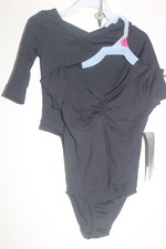 2 pk Danskin Now Leotards 3/4 Sleeve  short sleeve Girls XXS 2-3 in black