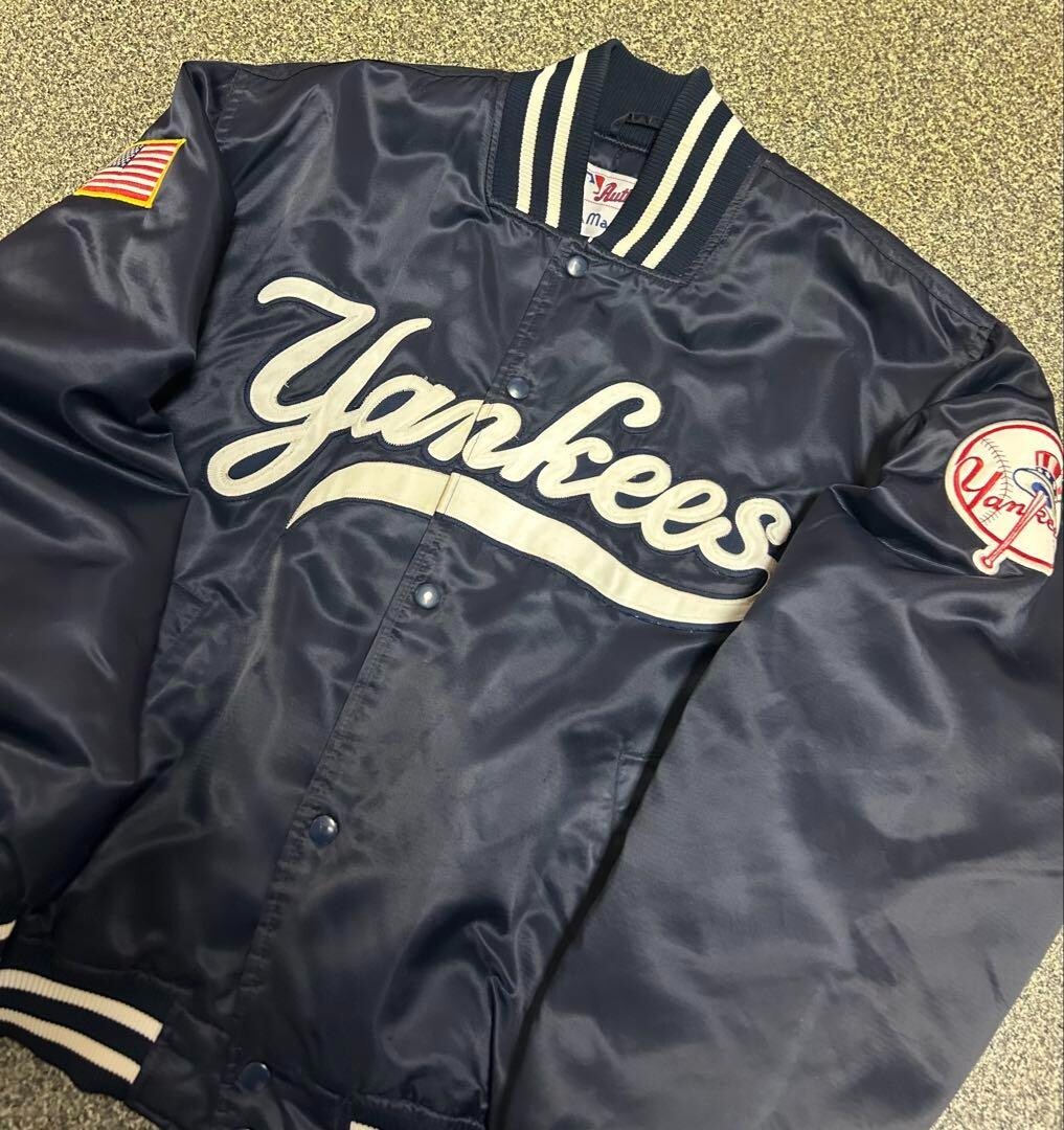 Majestic Yankees Satin Varsity Jacket New Era Starter 90s Rare 