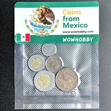 Mexican Coins 🇲🇽 5 Unique Random Coins from Mexico for Coin Collecting 🇲🇽
